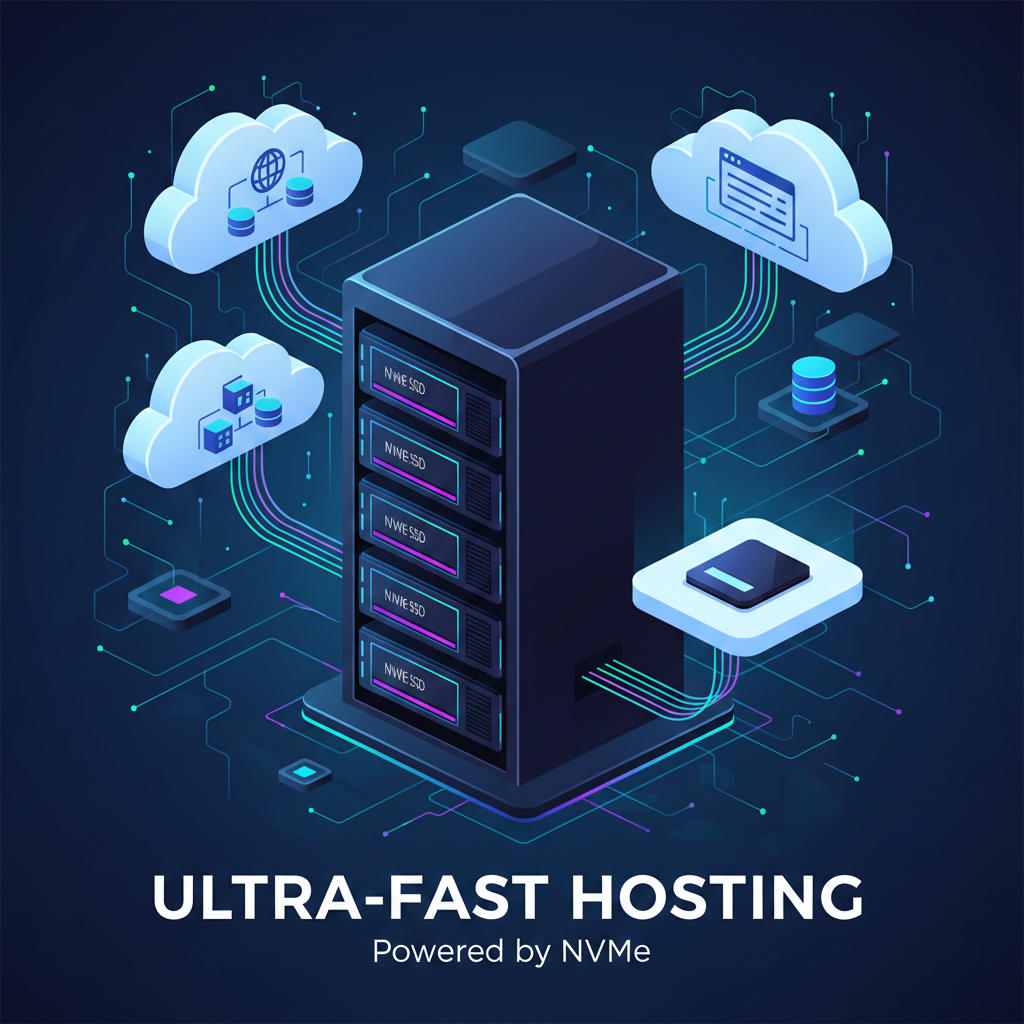 NVMe diskli hosting sunucusu altyapısı